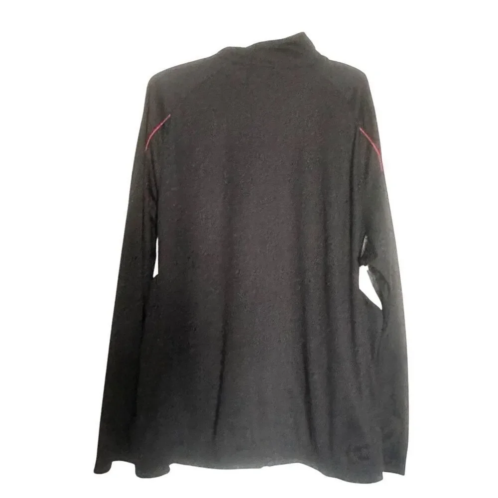 Athletech Black Colorblock Full Zip Activewear Performance Jacket Men's Large